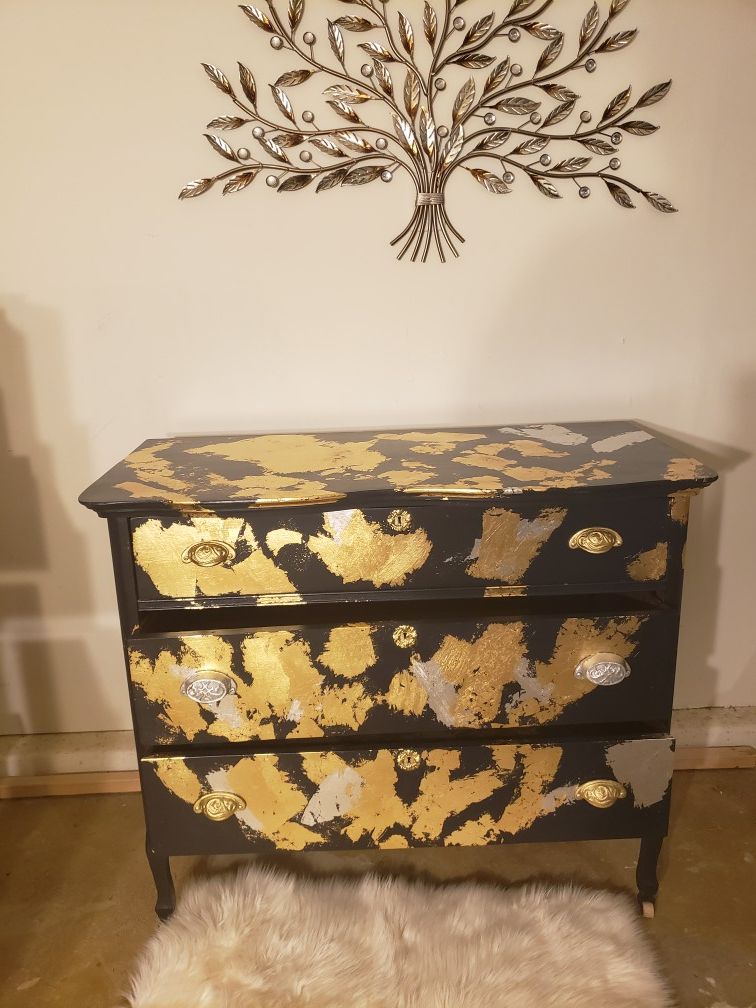 Amazing revived gold leaf dresser