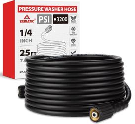 YAMATIC Pressure Washer Hose 25 FT 1/4" M22-14mm