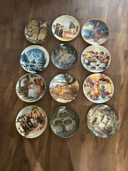 Vintage Decorative Collector Plates Set of 12