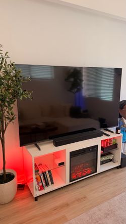 Fireplace tv stand