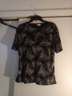 Gold and Black Glo Golden Flowers size L