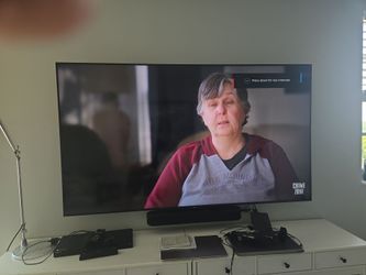 Samsung 75 inch 4k TV with Sonos sound bar and RCA DVD player