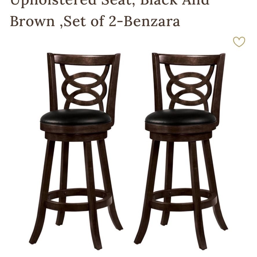 Mathis Brothers Swivel Bar Stools New 