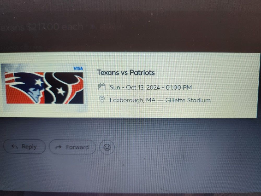 Pats Texans Tix