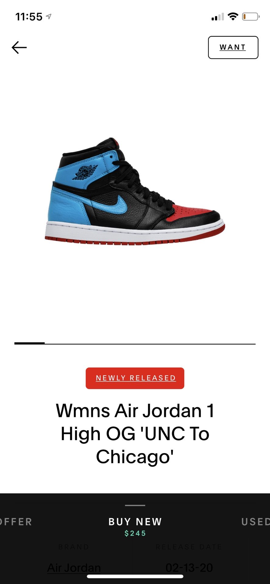 Brand New Jordan 1 ‘UNC To Chi’ 13 Men