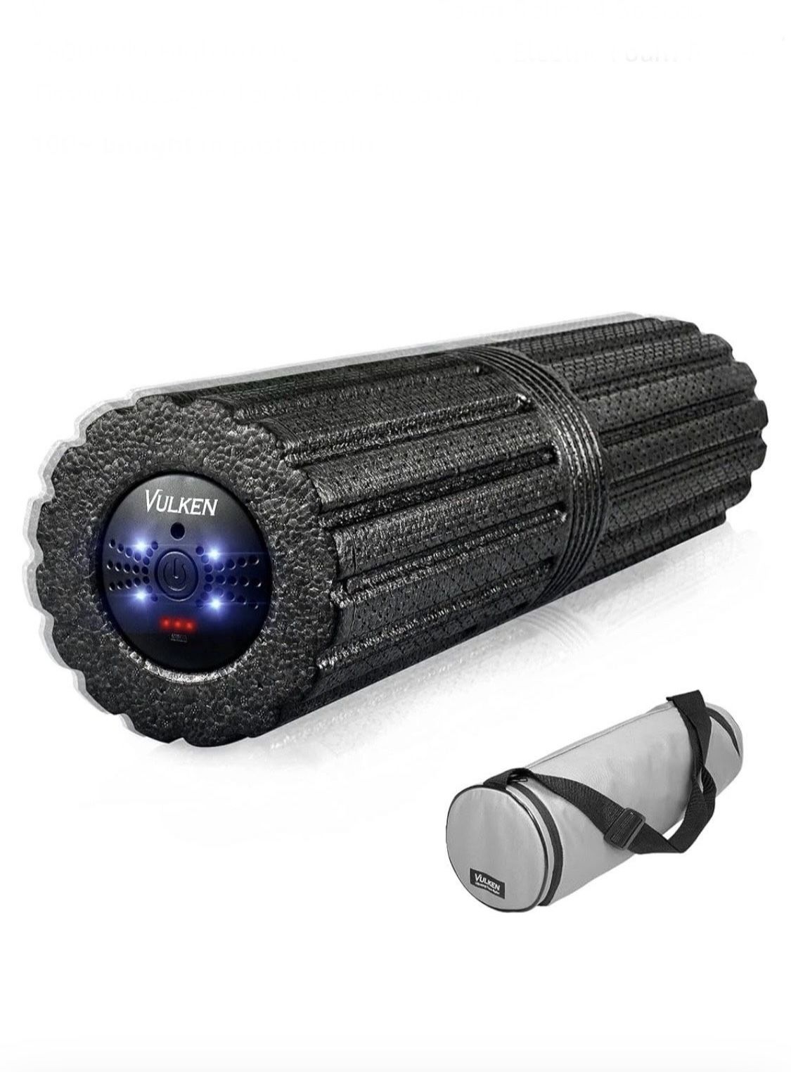 Vulken Extra Long 17" Vibrating Foam Roller 4 Speeds 3800RPM High Intensity Quick Charge Electric Foam Roller Tissue Massager for Muscle Recovery