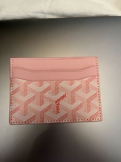 goyard card holder pink