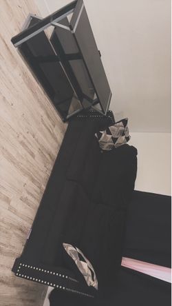 2 piece sofa & live seat and Stand