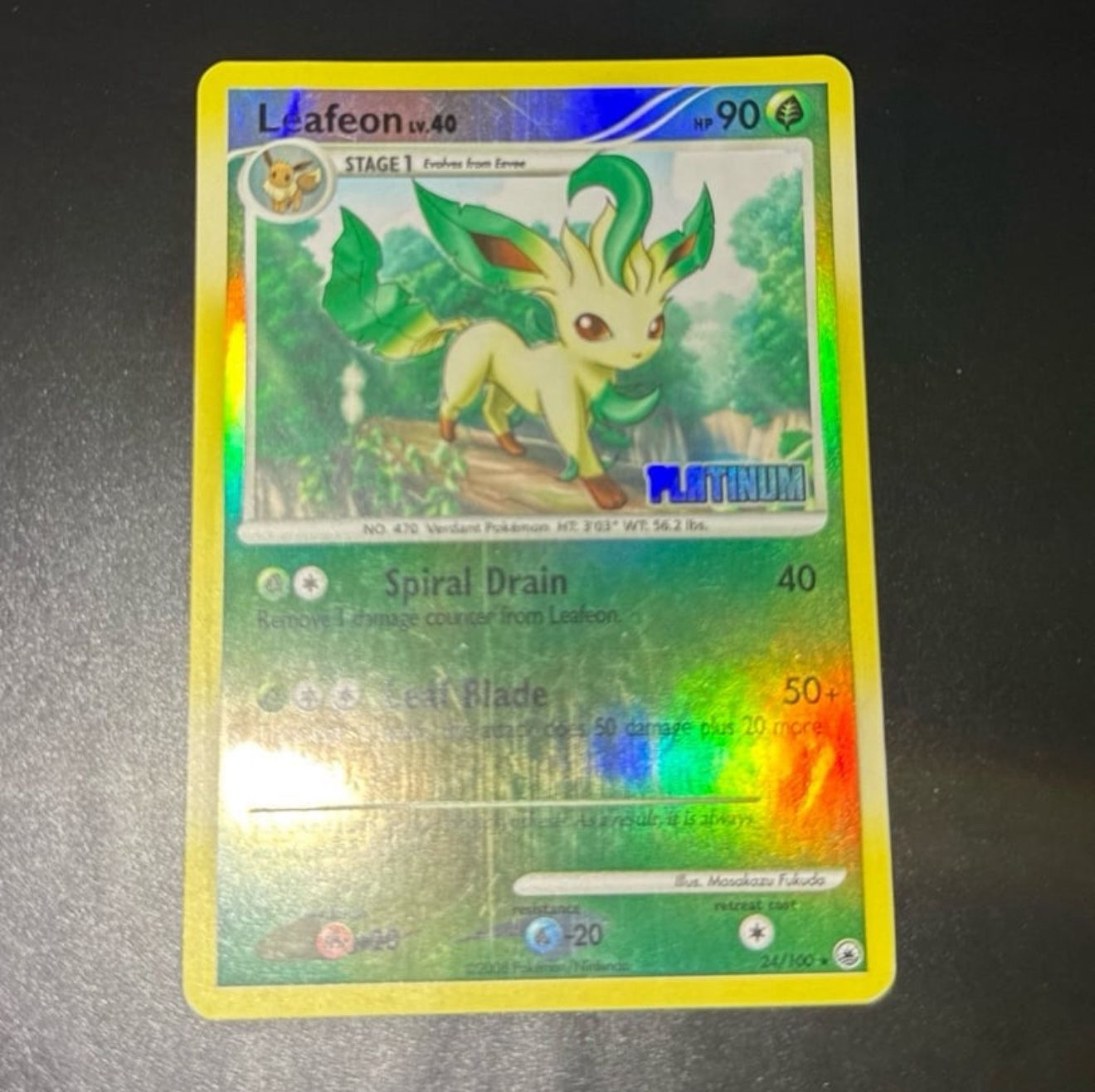 Leafon Platinum Burger King Promos Stamped 24/100 Rare year 2008 reverse holo hp