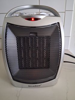 1500 indoor portable electric ceramic space heater with thermostat with  fan