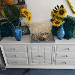 Gray Dresser W/ Gray Porcelain Knobs 