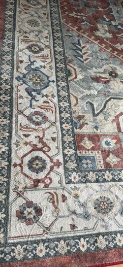 Large Traditional Area Rug Red Blue Grey