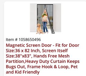 Magnetic door screen