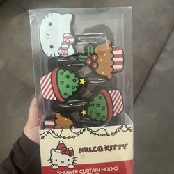 Hello Kitty Christmas Shower Curtain Hooks