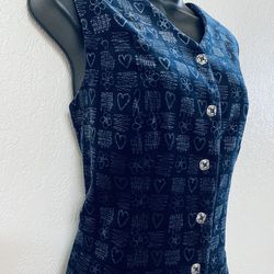 COLDWATER CREEK, Navy Blue Velvet Dress , Size 12P