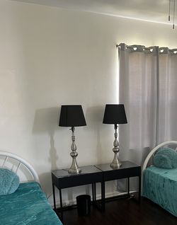 Black Small Metal Night Stands