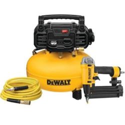 DeWalt 6 Gallon Compressor w/ 18 Gauge Brad Nailer 