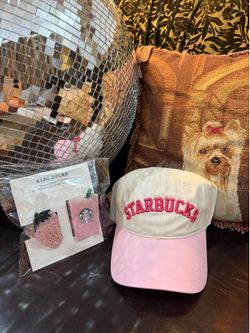 🍓Starbucks Pink Drink Collection  Hat & Hair Clips