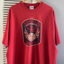 Vintage Anaheim Angels Majestic MLB Baseball Graphic T-shirt