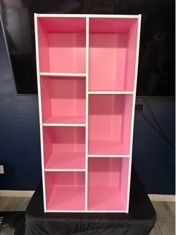 (BRAND NEW)🔥🔥🔥BLOWOUT-SALE/White and Pink Multi-Compartment organizer/ Bookshelf/ KO-DLZ