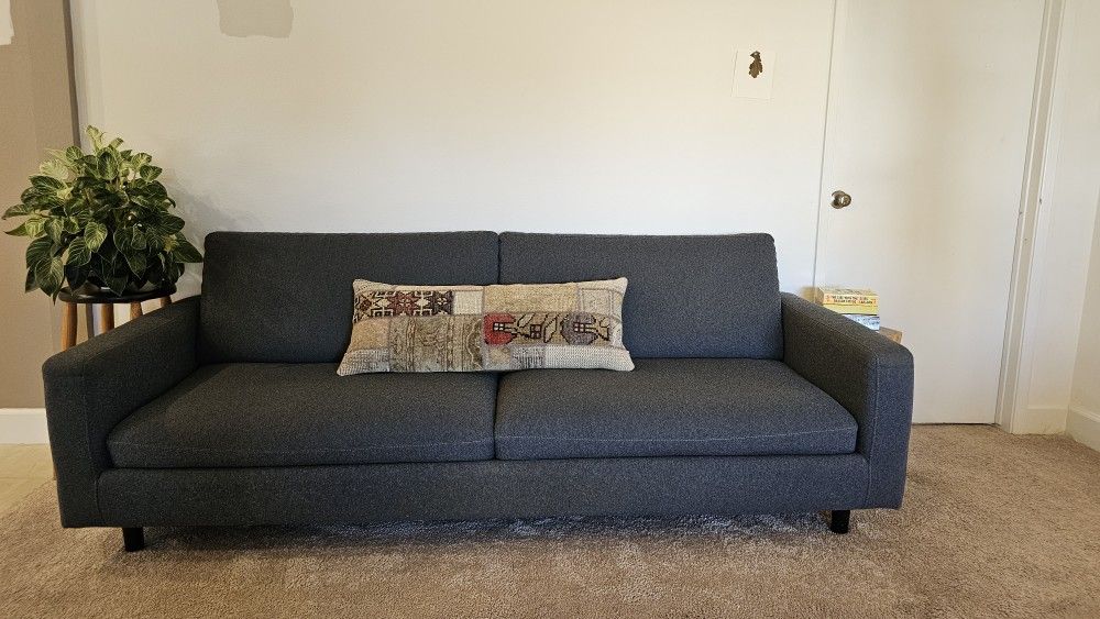 7ft Dark Gray Sofa EQ3