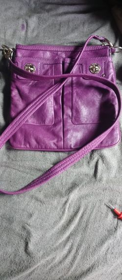 Marc Jacobs Purple Leather Crossbody Purse