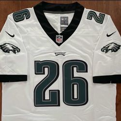 White Philadelphia Eagles Saquon Barkley jersey 