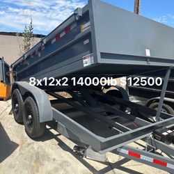 Dump Trailer 8x12x2 14000lb $11995 Cash / Card 