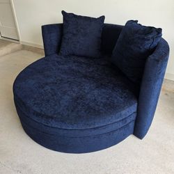 Kennedy 64" Wide Polyester Barrel Chair