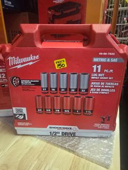 Milwaukee 11-Piece Lug Nut Impact Socket Set