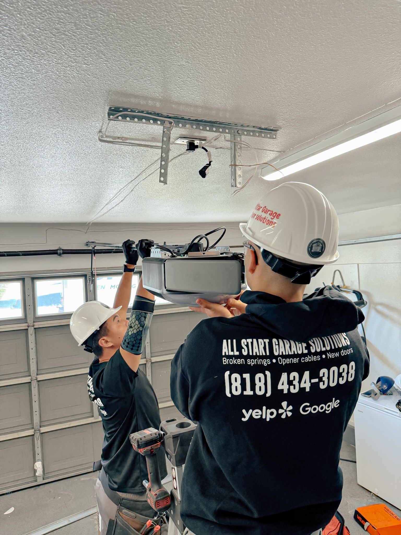 Garage door springs and opener