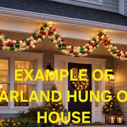 Lighted Christmas Ball Garland