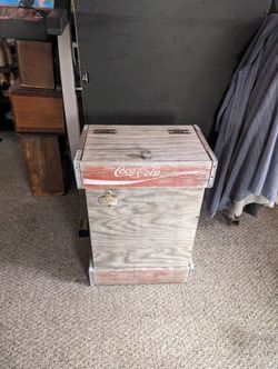 Rustic Coca Cola Crate flip top cabinet