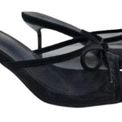 Women's Round Toe Open Toe Low Heel Bow Mesh Sandals
