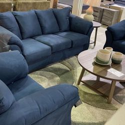 AP- Blue 2 Chair & Sofa/ Fast Delivery - Financing 