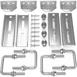 8" Galvanized Swivel Top Bunk Bracket Kit with Hardware for 3"x3"，2"x3",1.5"x3"