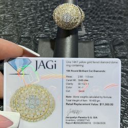 14k Diamond Dome Ring 