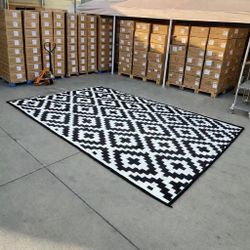 New In Bag 9x12 Feet Outdoor Patio Deck Waterproof Outdoor Mat For RV Camping Beach Picnic With Carrying Bag 