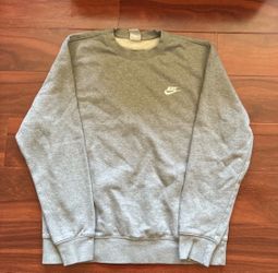 Nike Men's Gray Fleece Crew Neck Pullover Sweatshirt Size L