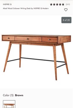 Aksel Wood 3-drawer Writing Desk