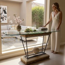 “Presidential” Magnuseen Mactan Stone Console table