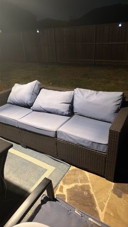 Outdoor Rattan 3-Seat Patio Sofa