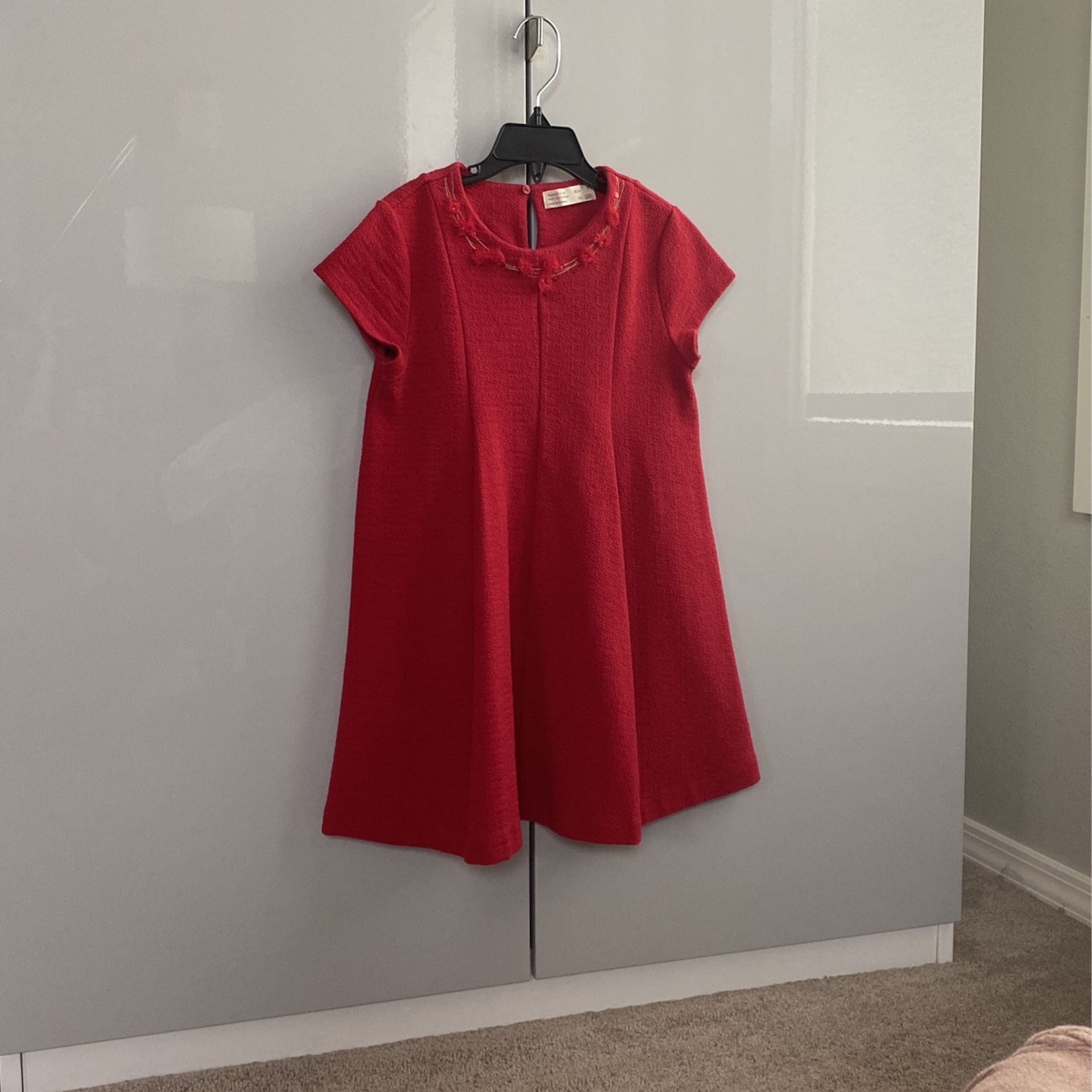Zara Girls Red Christmas Dress