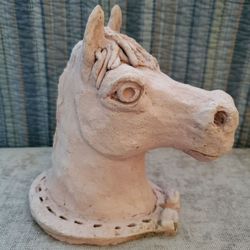 Pink Horsehead on Horsehoe Base