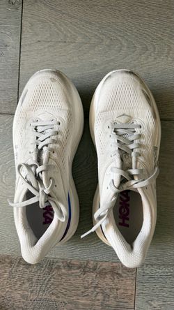 HOKA Bondi 9 Women’s Size 6.5 – Cosmic Grey/White FREE SHIPPING!