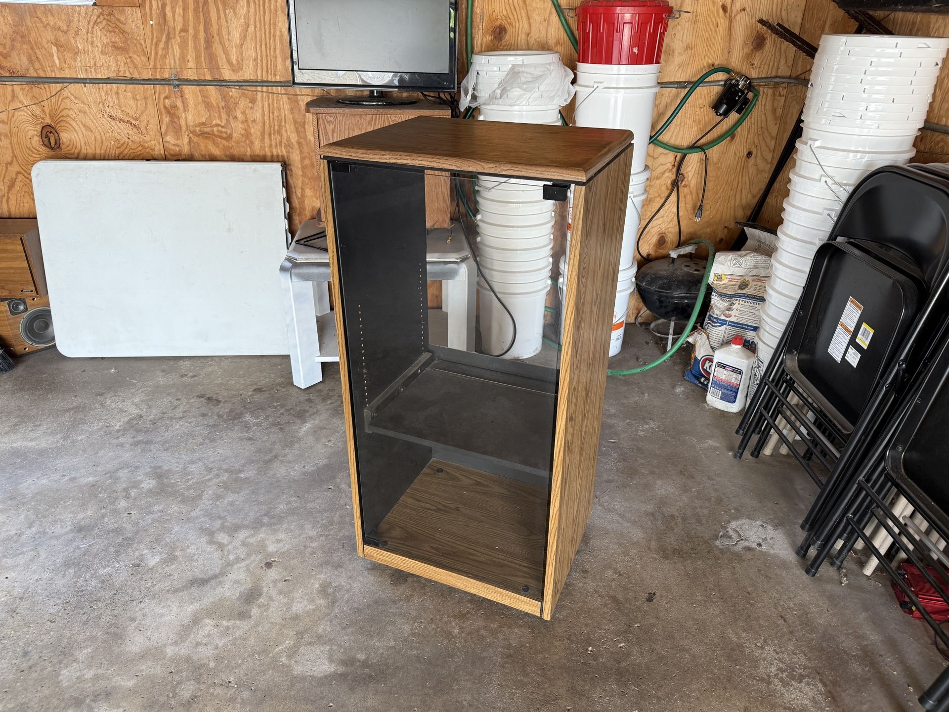 Stereo Audio Media Rack Component Cabinet