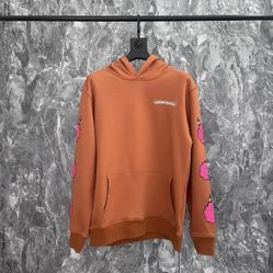 Chrome Heart Matty Boys Brown and Pink Hoodie