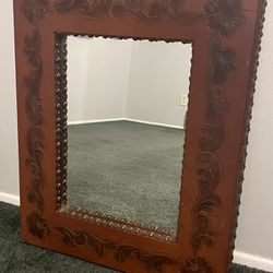 Leather Mirror 