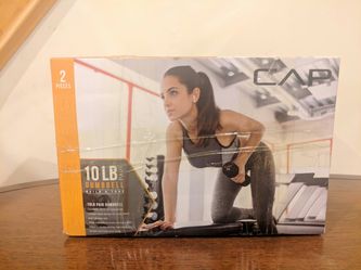 CAP 5lb Dumbbells Set of (2) 5 Pound Weights - 10 Lb Total - Neoprene Covered