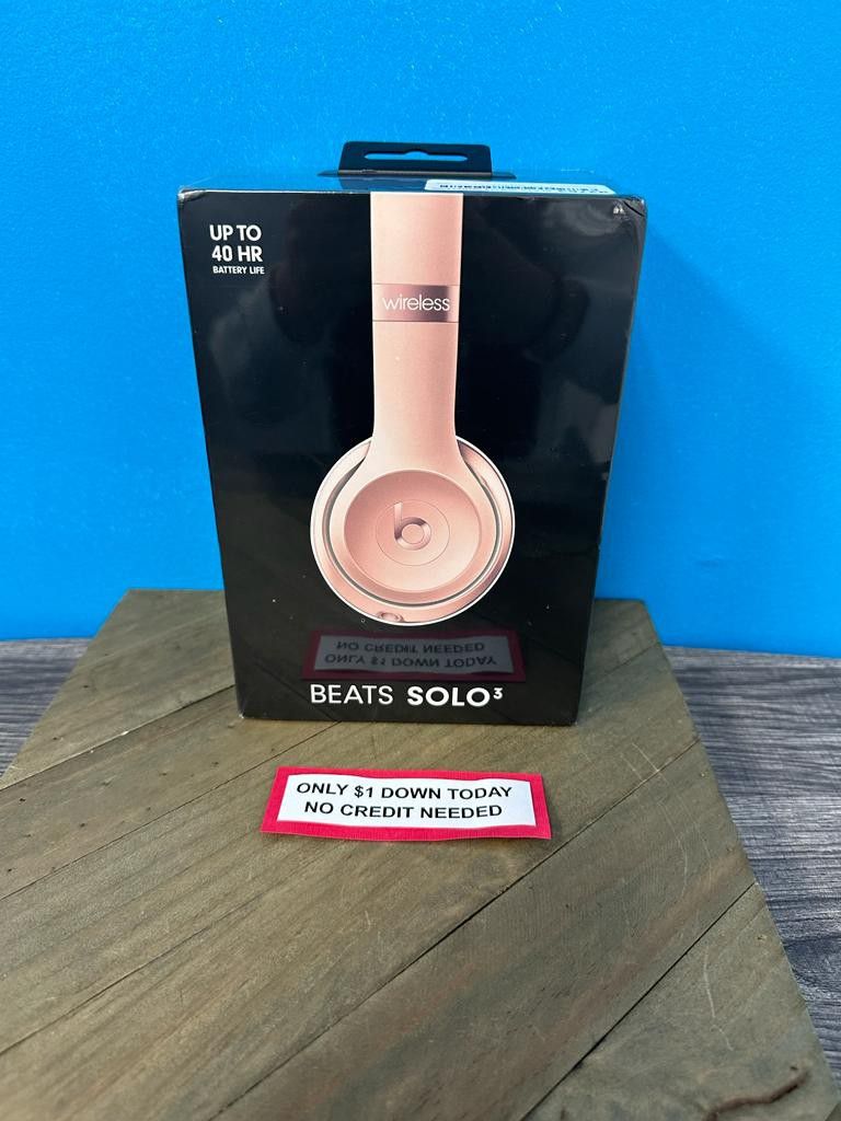 Beats Solo 3 Bluetooth Headphones -PAY $1 To Take It Home - Pay the rest later -